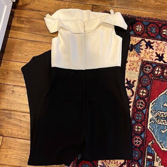 ABS by Allen Schwartz Two Toned off-the-shoulder Jumpsuit - Picture 6 of 9